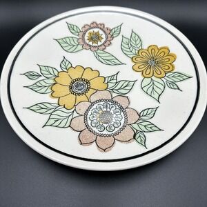 Vintage 60s Taylor Smith Taylor Flora MCM Mod Retro Flower Plate‎ Chop Dinner